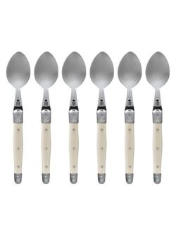Laguiole Stainless Steel Teaspoons, Set of 6, Ivory