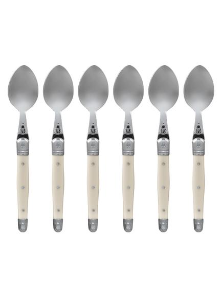 Laguiole Stainless Steel Teaspoons, Set of 6, Ivory