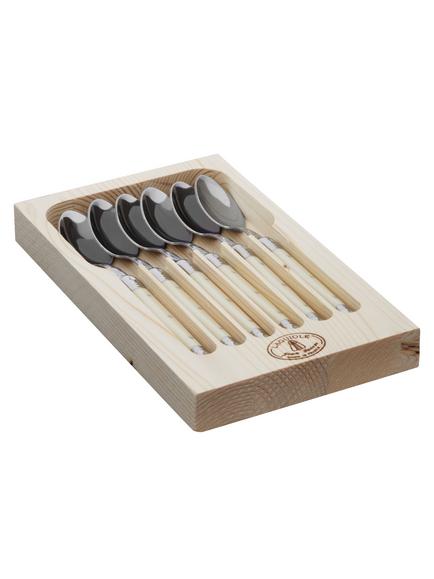 Laguiole Stainless Steel Teaspoons, Set of 6 - view 2, Ivory