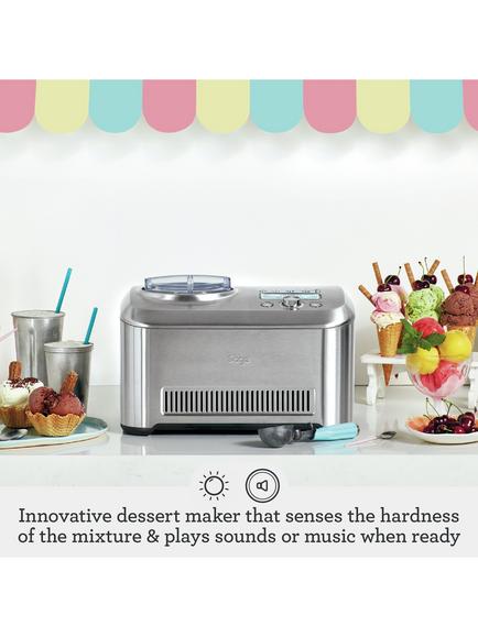 Sage the Smart Scoop™ Ice Cream Maker, Silver - view 2, Brushed Metal