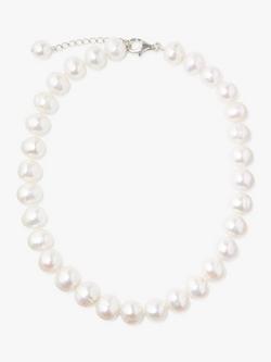 Lido Pearls Extra Large Freshwater Pearl Single Row Necklace, White, White