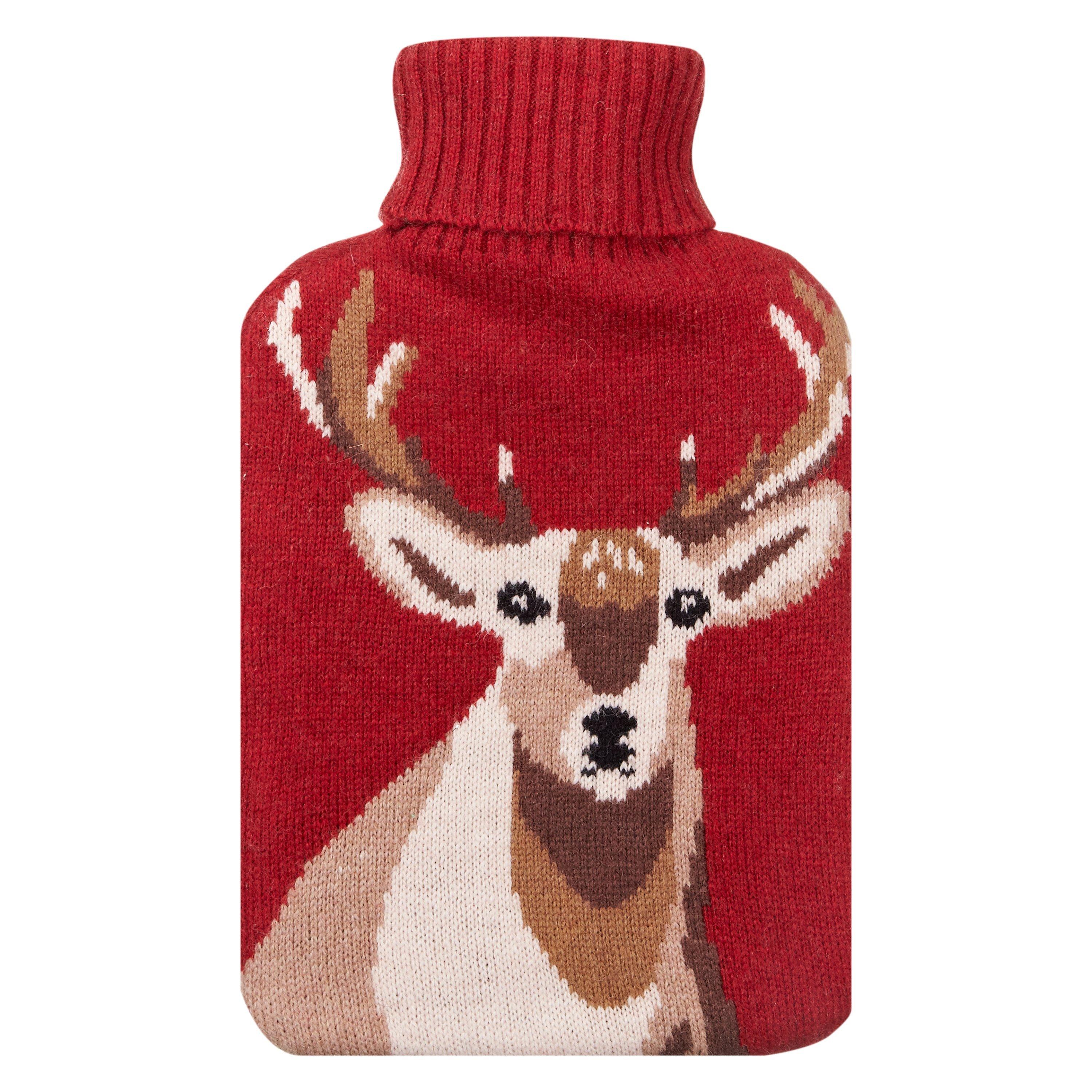 Aroma Home Stag Hot Water Bottle, Wine