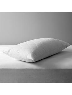 John Lewis Synthetic Soft Touch Washable Quilted Kingsize Pillow Protector, Pair, White