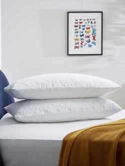 John Lewis Synthetic Soft Touch Washable Quilted Kingsize Pillow Protector, Pair, White