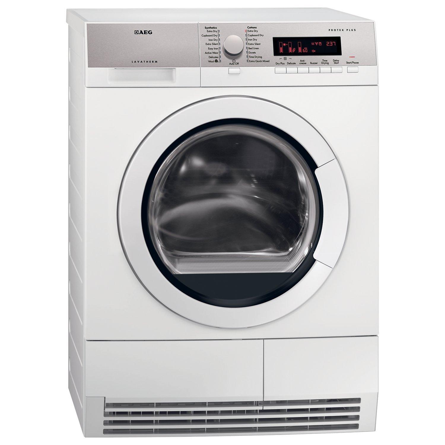 AEG T86280IC ProTex Condenser Tumble Dryer, 8kg Load, B Energy Rating, White
