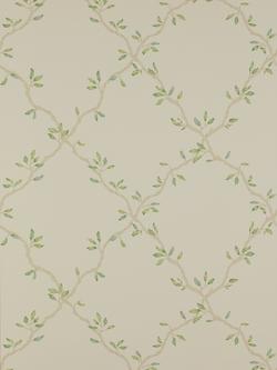 Colefax and Fowler Leaf Trellis Wallpaper, Pale Green, 07706/02