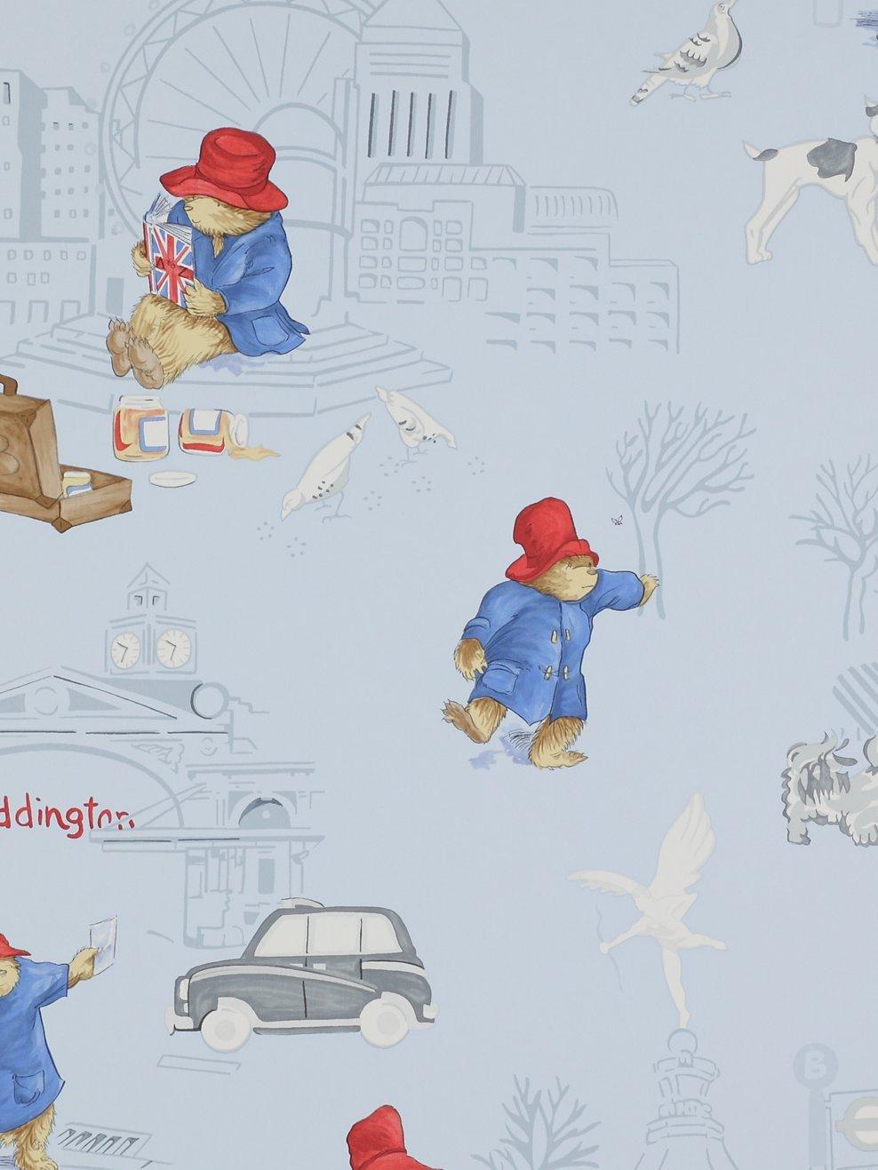 Jane Churchill London Paddington Wallpaper, Pale Blue, J125W-02