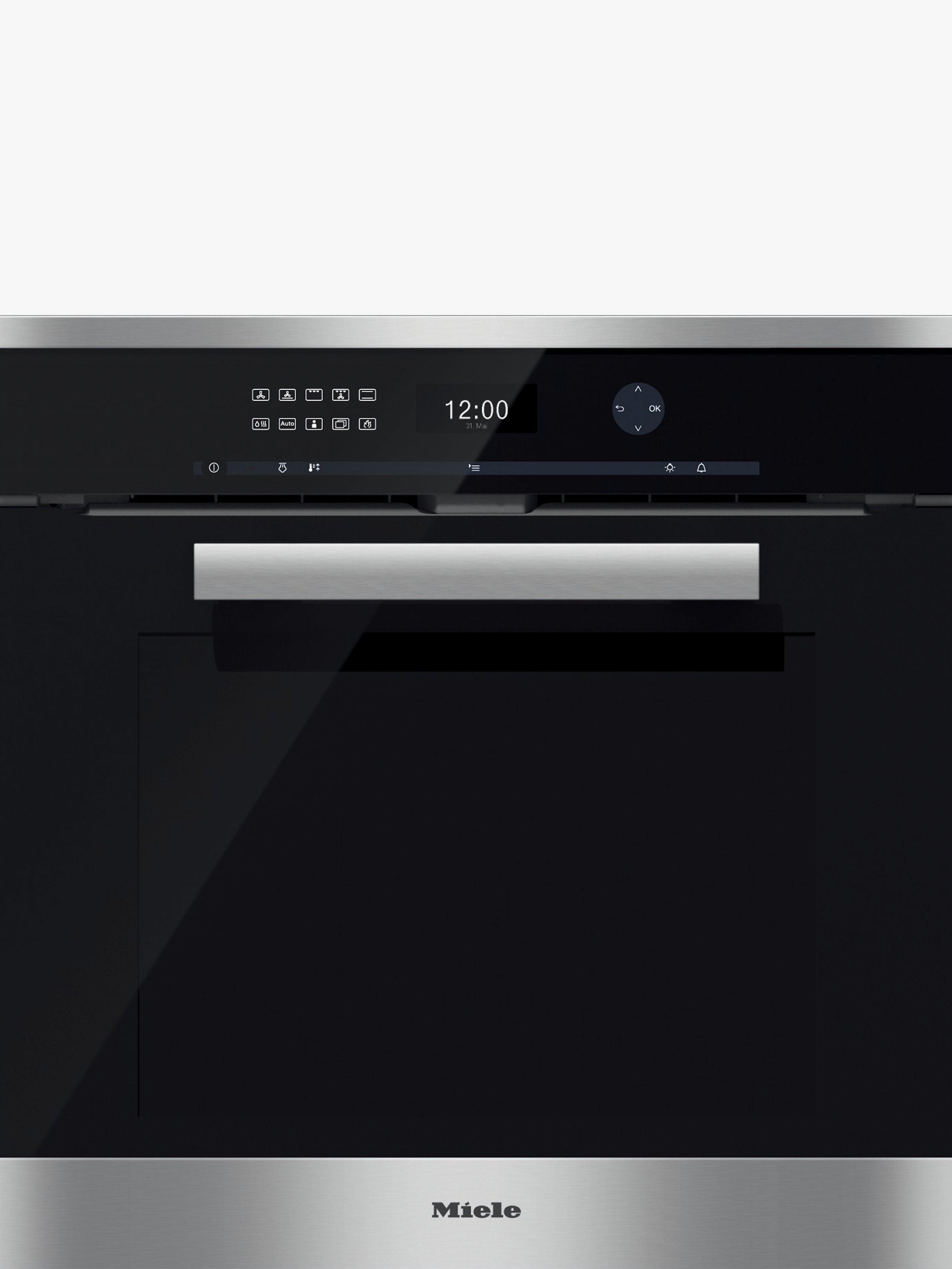 Miele H6461BP PureLine Single Electric Oven, Clean Steel