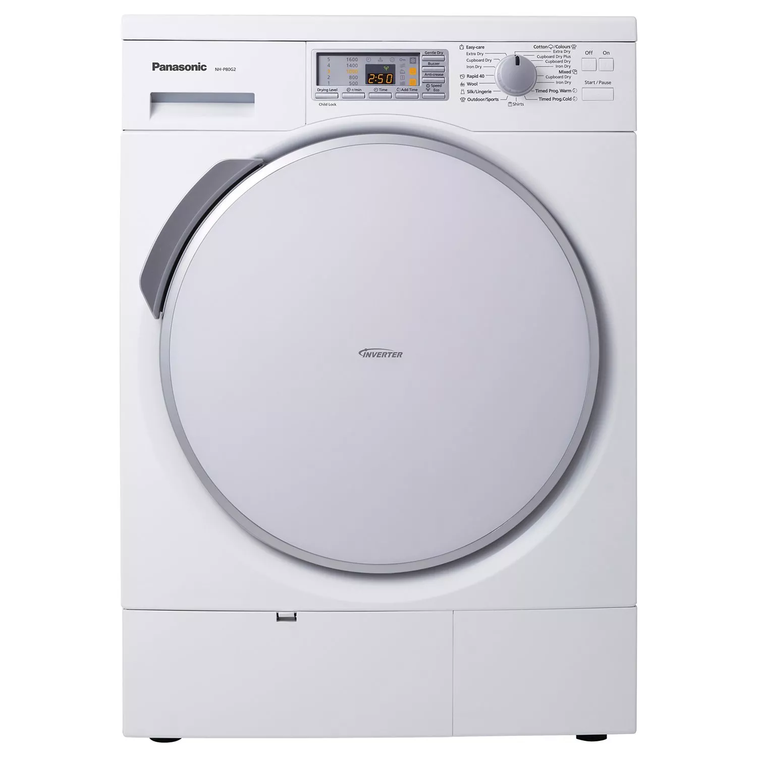Panasonic NH-P80G2 Heat Pump Condenser Tumble Dryer, 8kg Load, A++