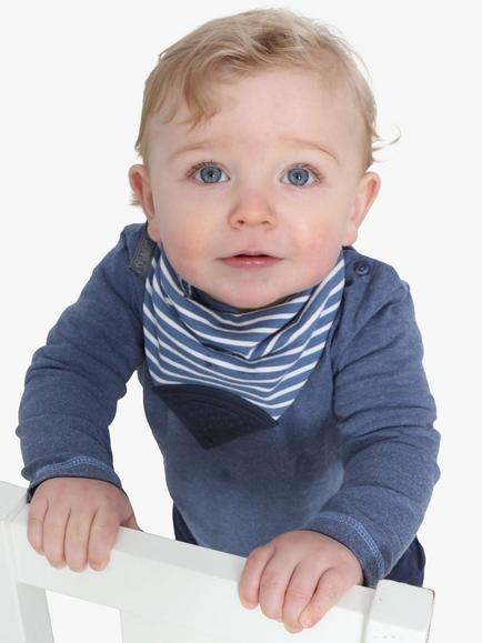 Cheeky Chompers Teething Dribble Bib, Preppy Stripes - view 2, Preppy Stripes