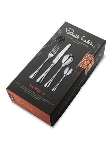 Robert Welch Radford Bright Stainless Steel Cutlery Set, 24 Piece/6 Place Settings - view 2, Stainless Steel