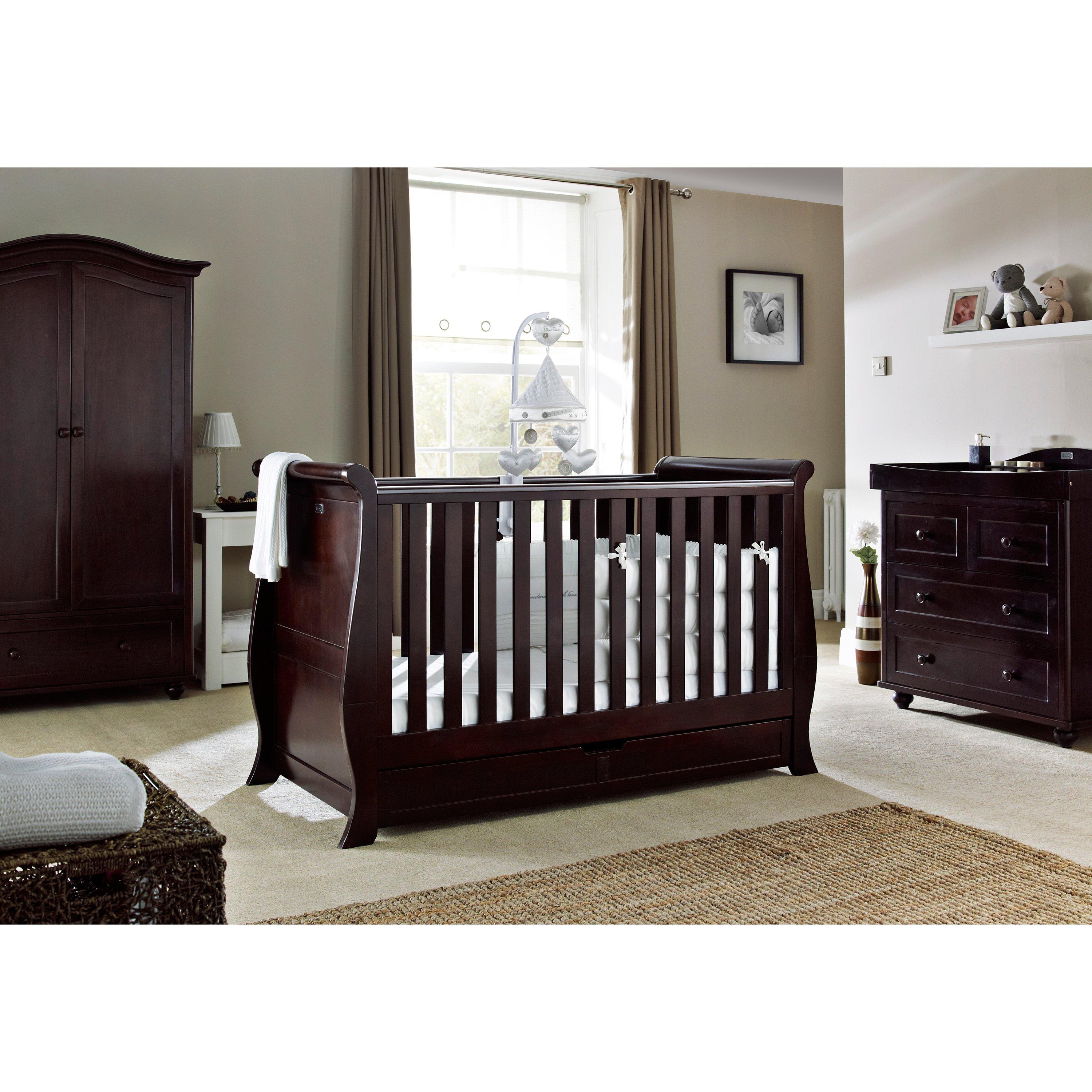 Silver Cross Dorchester Cot Bed Dark Cherry