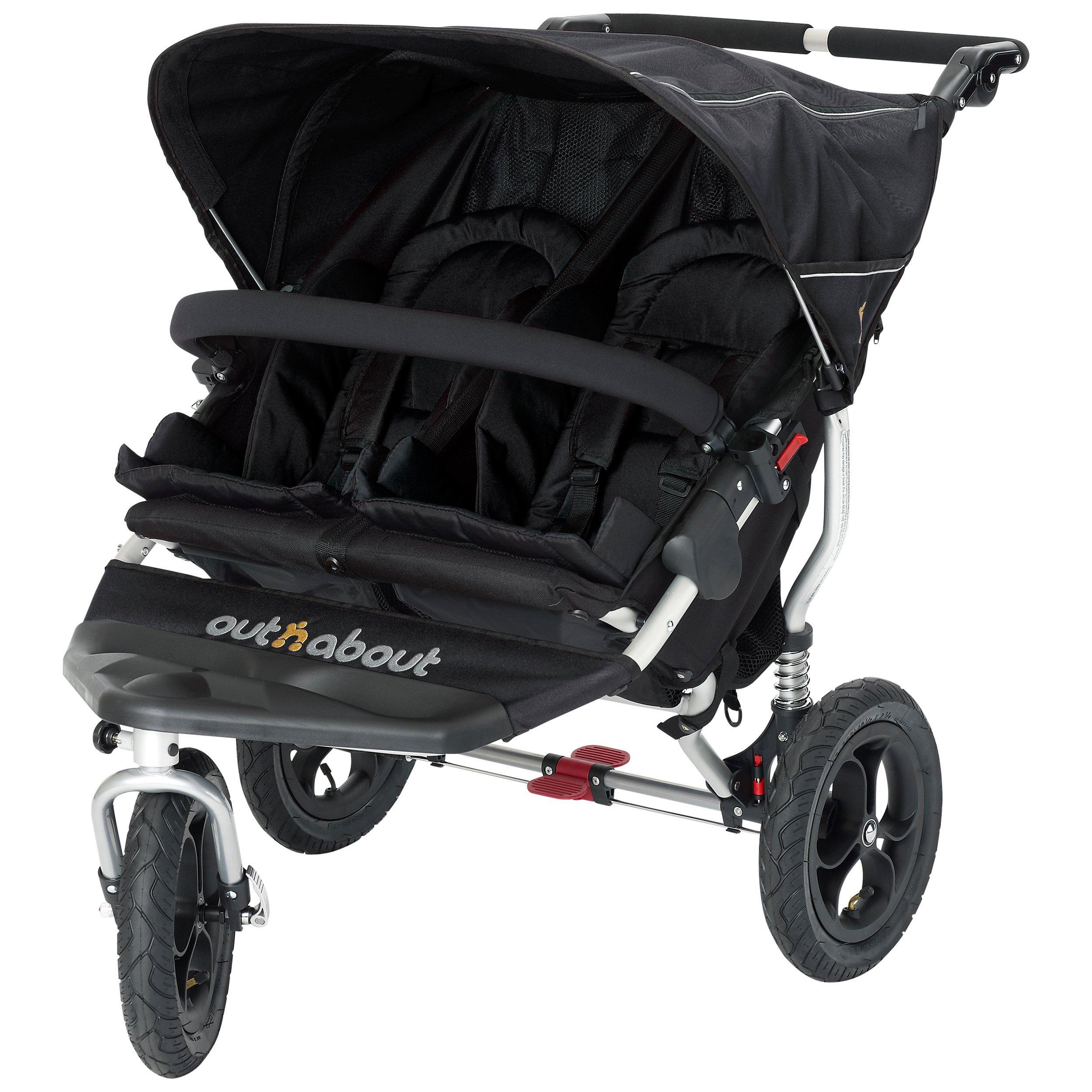 Out N About Nipper V3 360 Double Pushchair Black