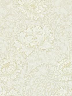 Morris & Co. Chrysanthemum Wallpaper, Chalk, 212546