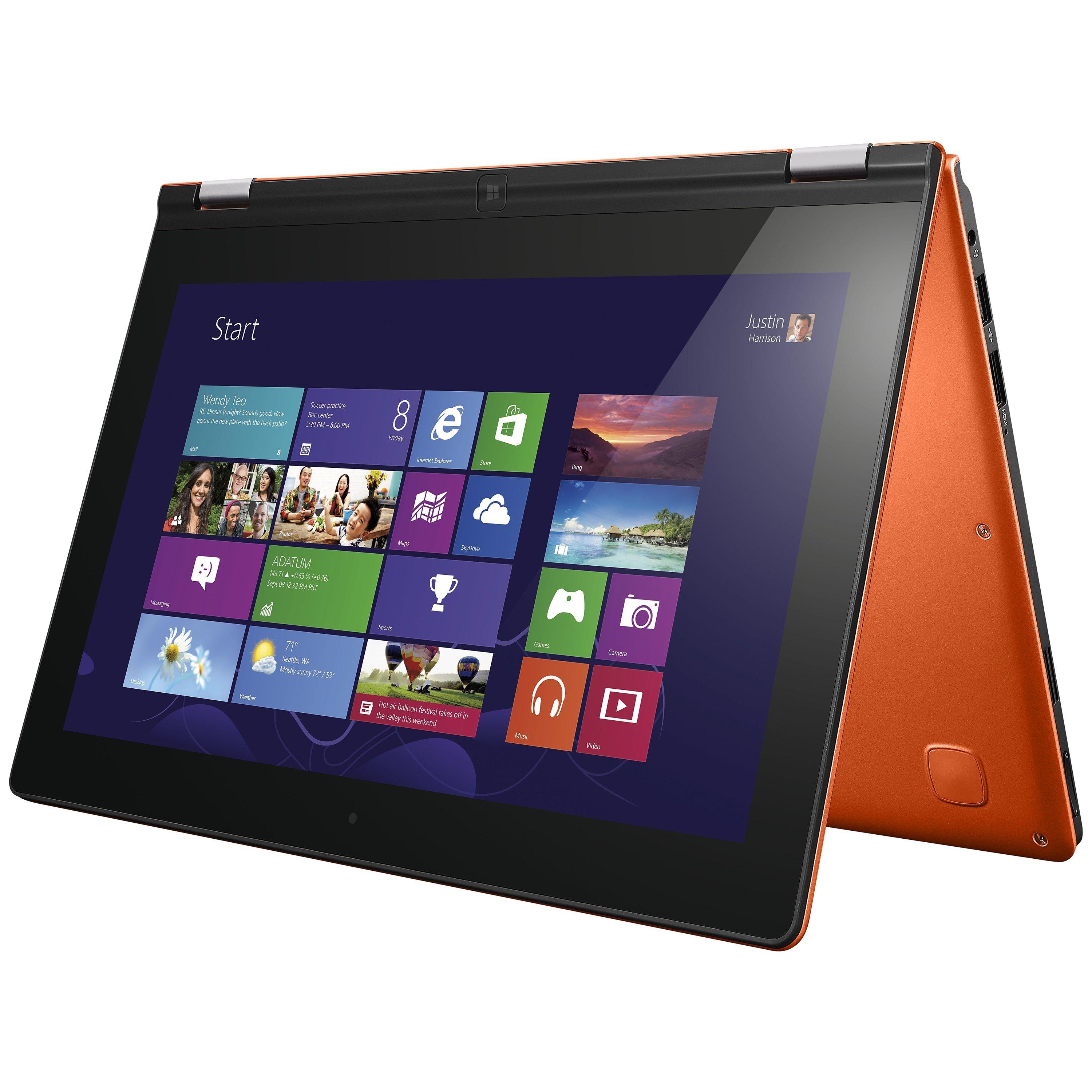 Lenovo Ideapad Yoga 11S Convertible Ultrabook, Intel Core i3, 4GB RAM, 128GB SSD, 11.6" Touch Screen, Orange