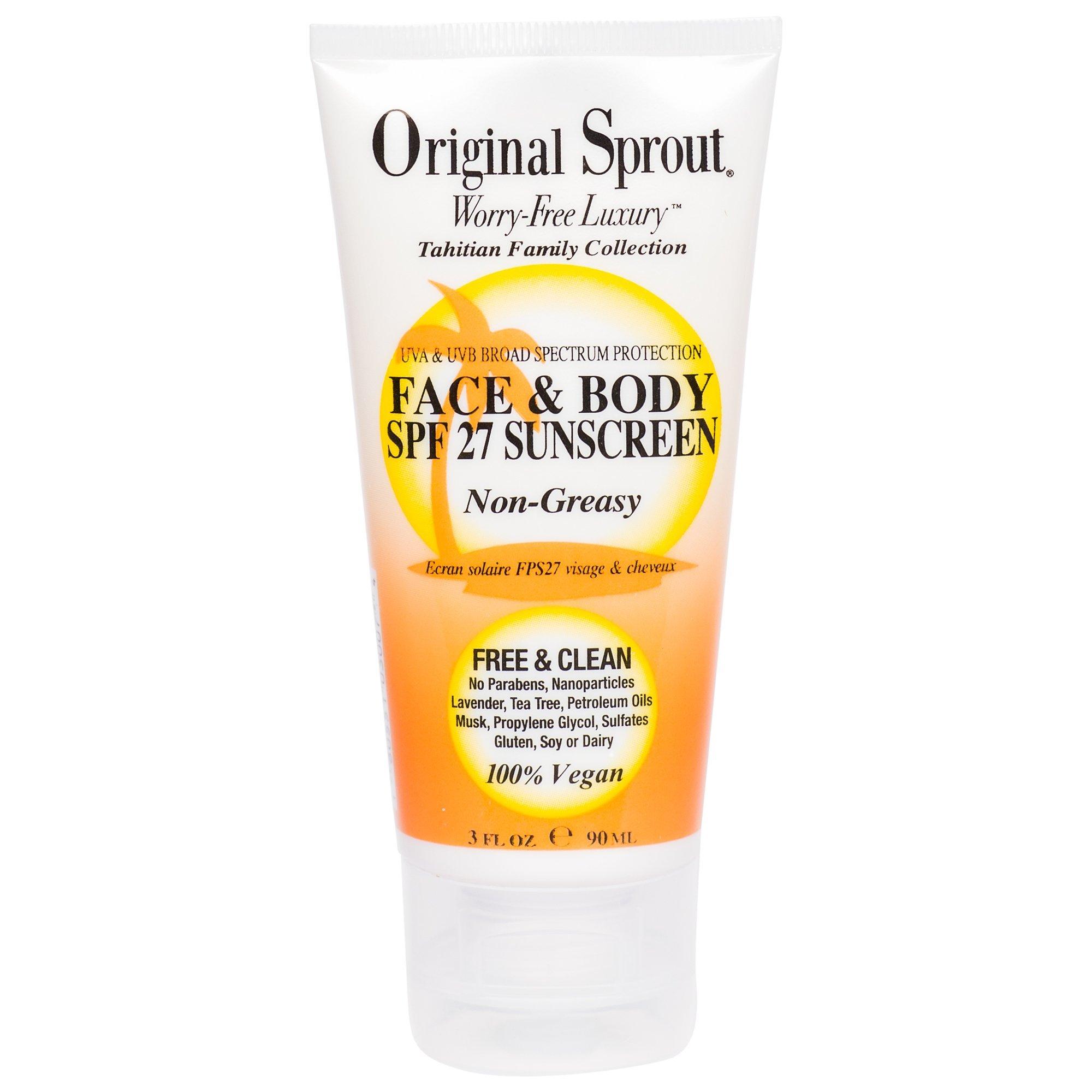 Original Sprout Face and Body SPF 27 Sunscreen, 90ml