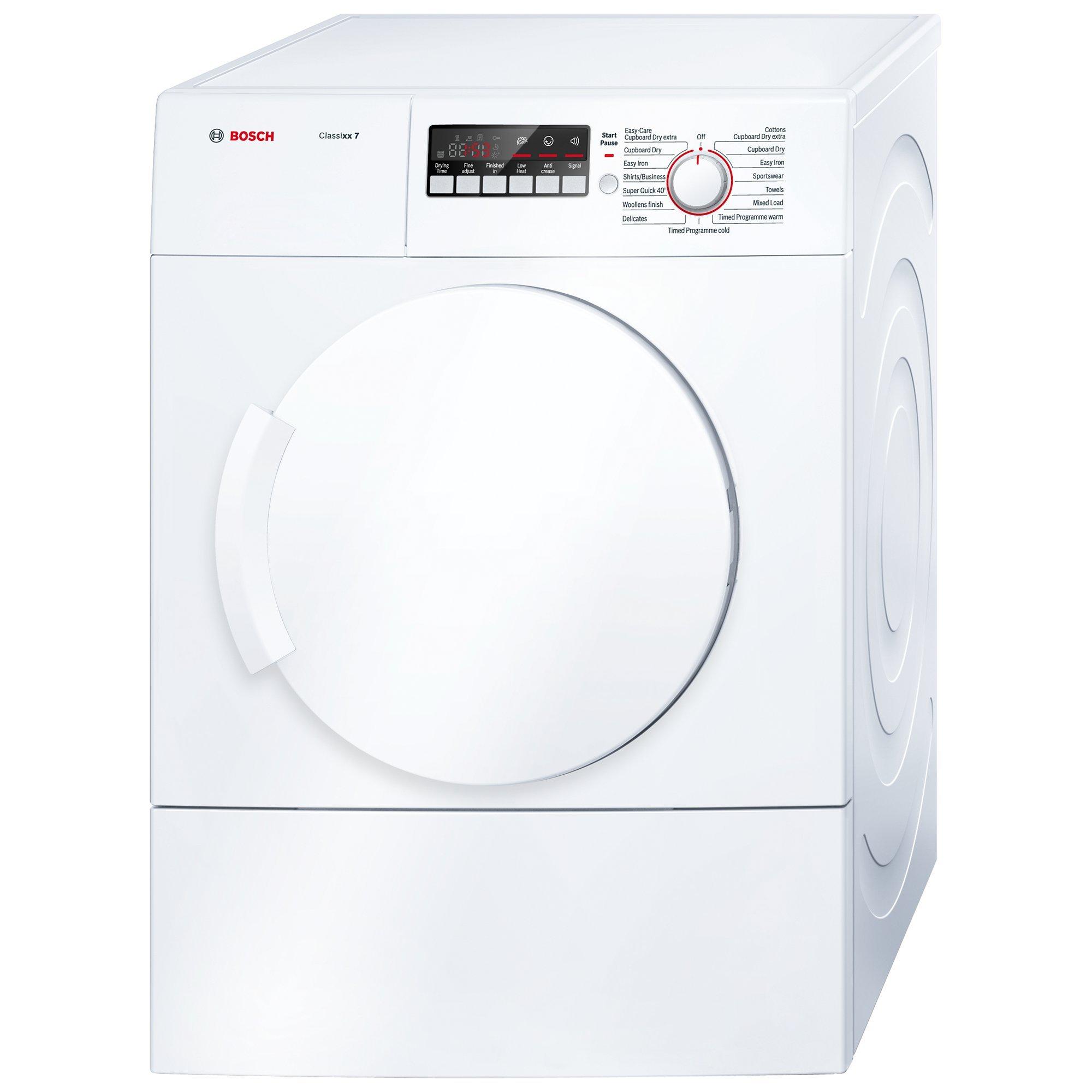 Bosch Classixx WTA74200GB Sensor Vented Tumble Dryer, 7kg Load, C Energy Rating, White