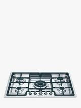 Smeg PGF75-4 Gas Hob, Stainless Steel