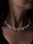 Nina B Sterling Silver Twisted Open Link Necklace