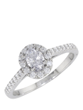 E.W Adams Platinum Oval Diamond Cluster Ring, N