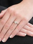 E.W Adams Platinum Oval Diamond Cluster Ring, N