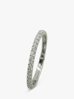 E.W Adams Platinum 17 Diamond Half Eternity Ring, Platinum, Platinum