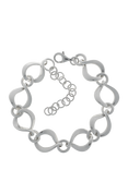 Nina B Sterling Silver Twisted Open Link Bracelet