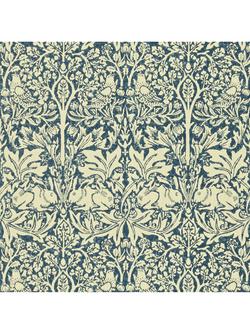 Morris & Co. Brer Rabbit Wallpaper, Indigo / Vellum, Dmcw210411