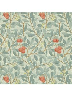 Morris & Co. Arbutus Wallpaper, Blue / Pink, Dmcw210407