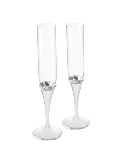Vera Wang Infinity Toasting Flutes, Silver