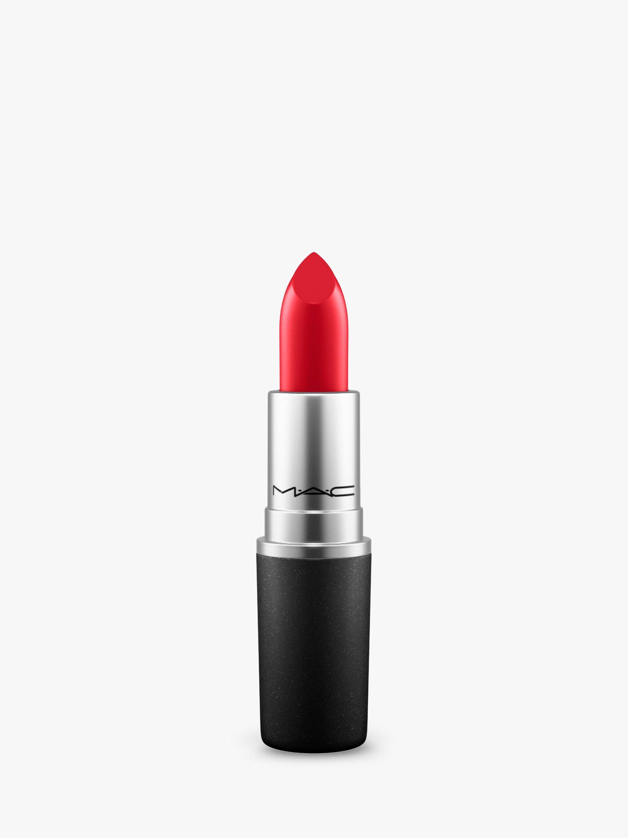 Product image 1 of 4, which shows MAC Satin Lipstick, MAC Red