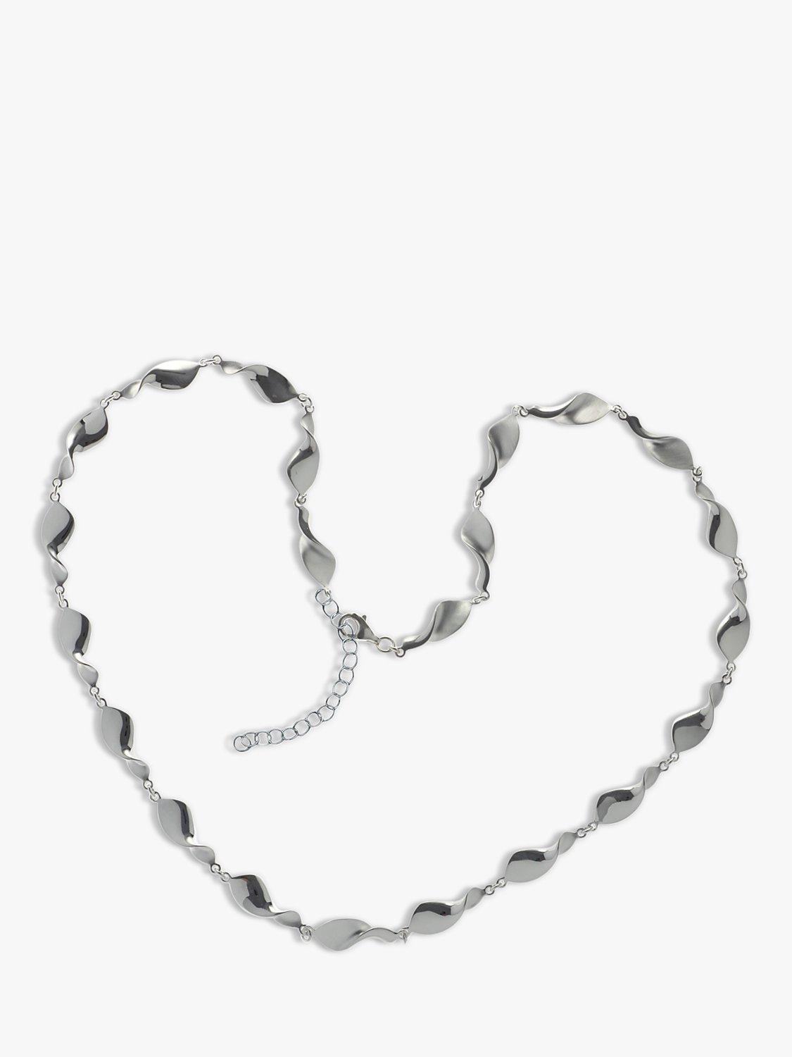 Product image 1 of 4, which shows Nina B Sterling Silver Swirls Necklace