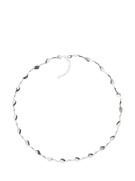 Nina B Sterling Silver Swirls Necklace, Silver