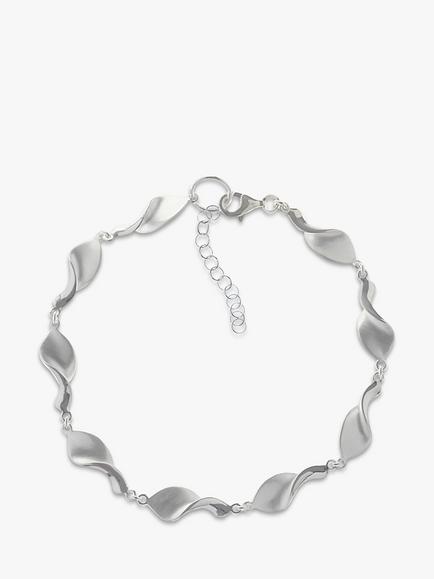 Nina B Sterling Silver Swirls Bracelet, Silver