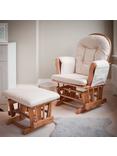 Kub Haywood Glider Nursing Chair and Footstool, Natural