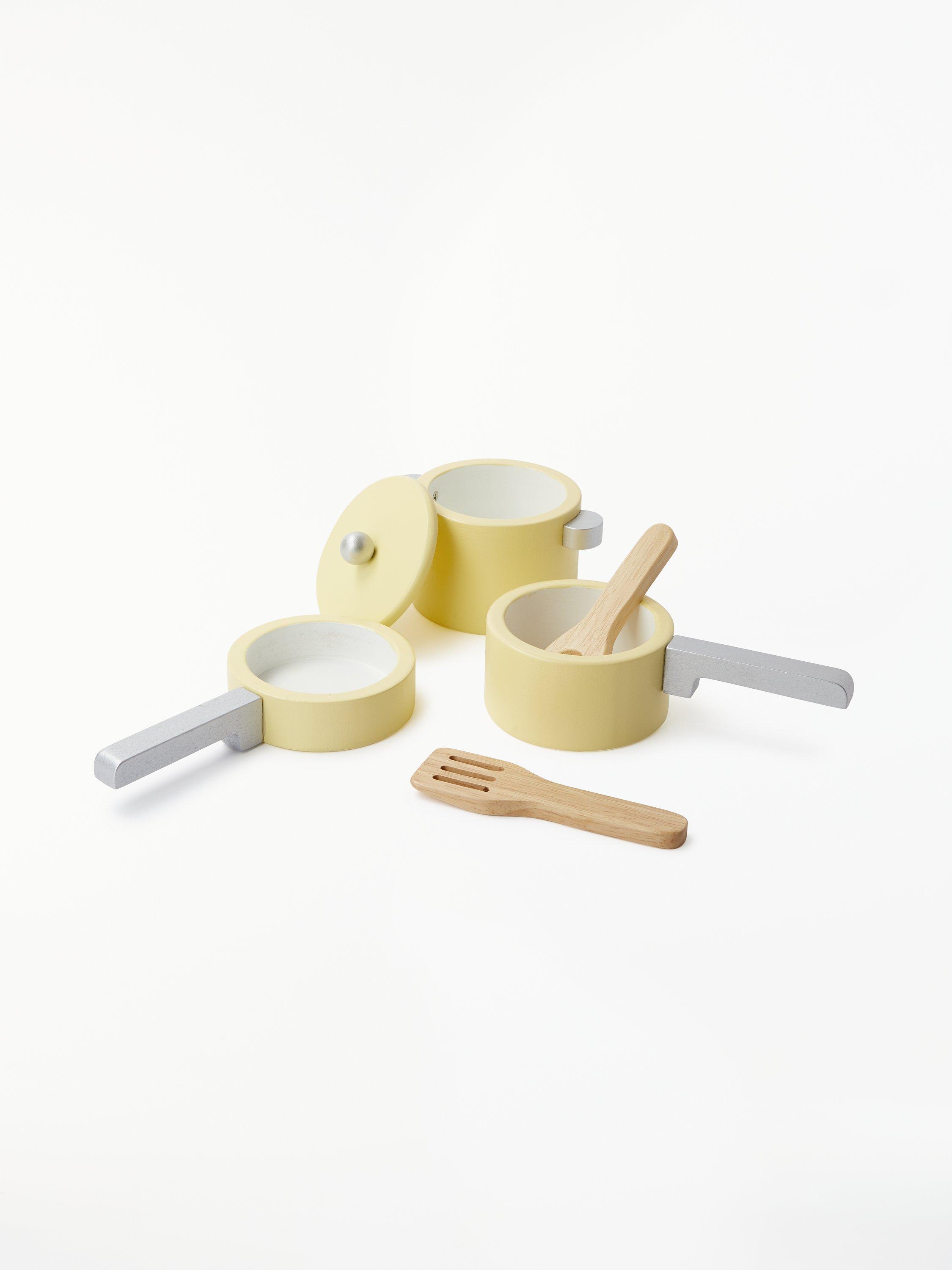 John Lewis & Partners Wooden Pots and Pans
