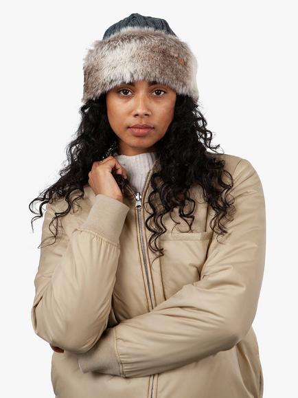 Barts Faux Fur Cable Bandhat, One Size - view 2, Grey