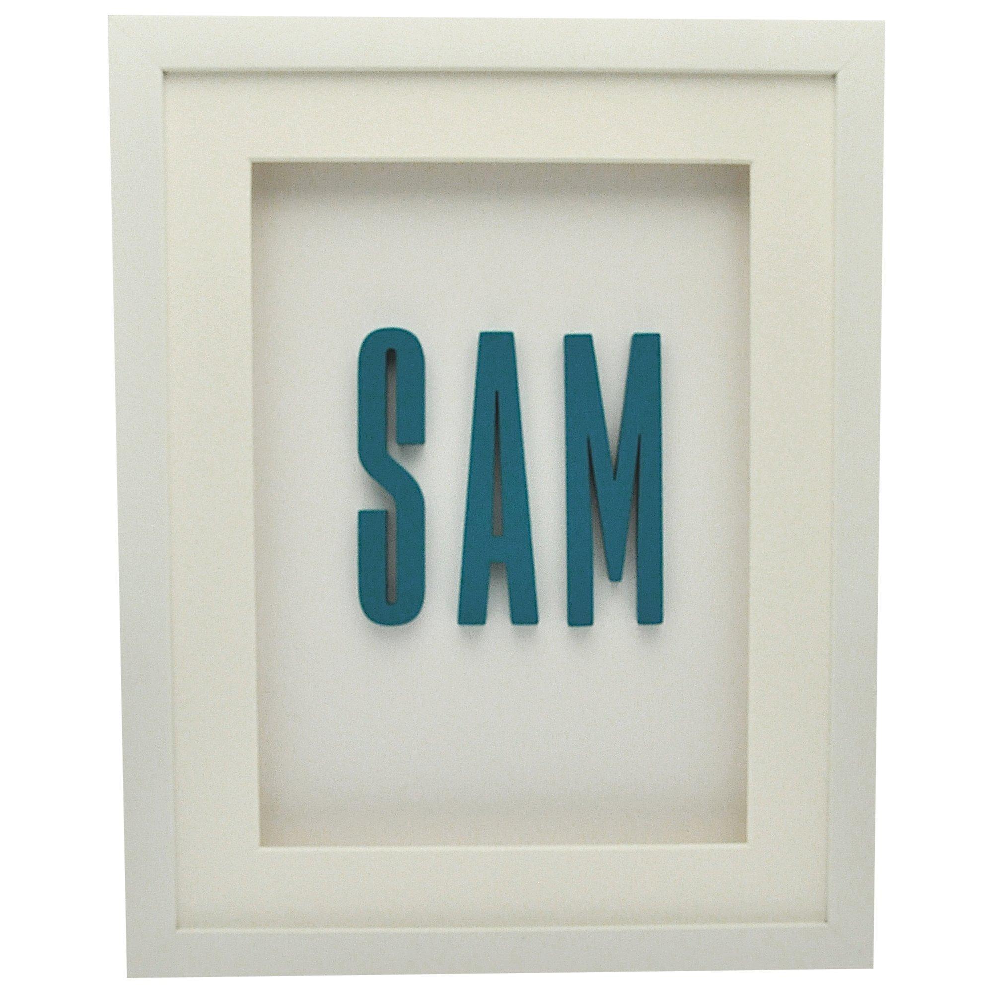 The Letteroom Personalised Name Framed 3D Artwork, 34 x 29cm