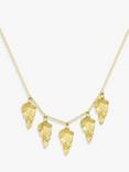 London Road 9ct Gold Kew Leaf Necklace, Gold