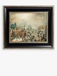 Brookpace Lascelles Rijksmuseum, Hendrick Avercamp 'Winter Landscape with Skaters' Framed Canvas Print, 36 x 42cm