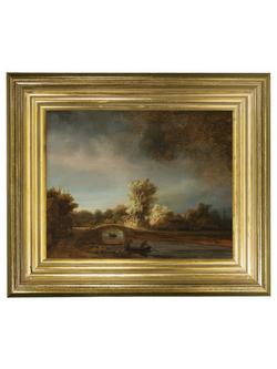 Brookpace Lascelles Rijksmuseum, Rembrandt van Rijn 'The Stone Bridge' Framed Canvas Print, 29 x 34cm, Multi