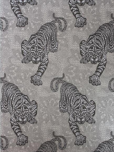 Matthew Williamson Tyger Tyger Wallpaper, Metallic Silver