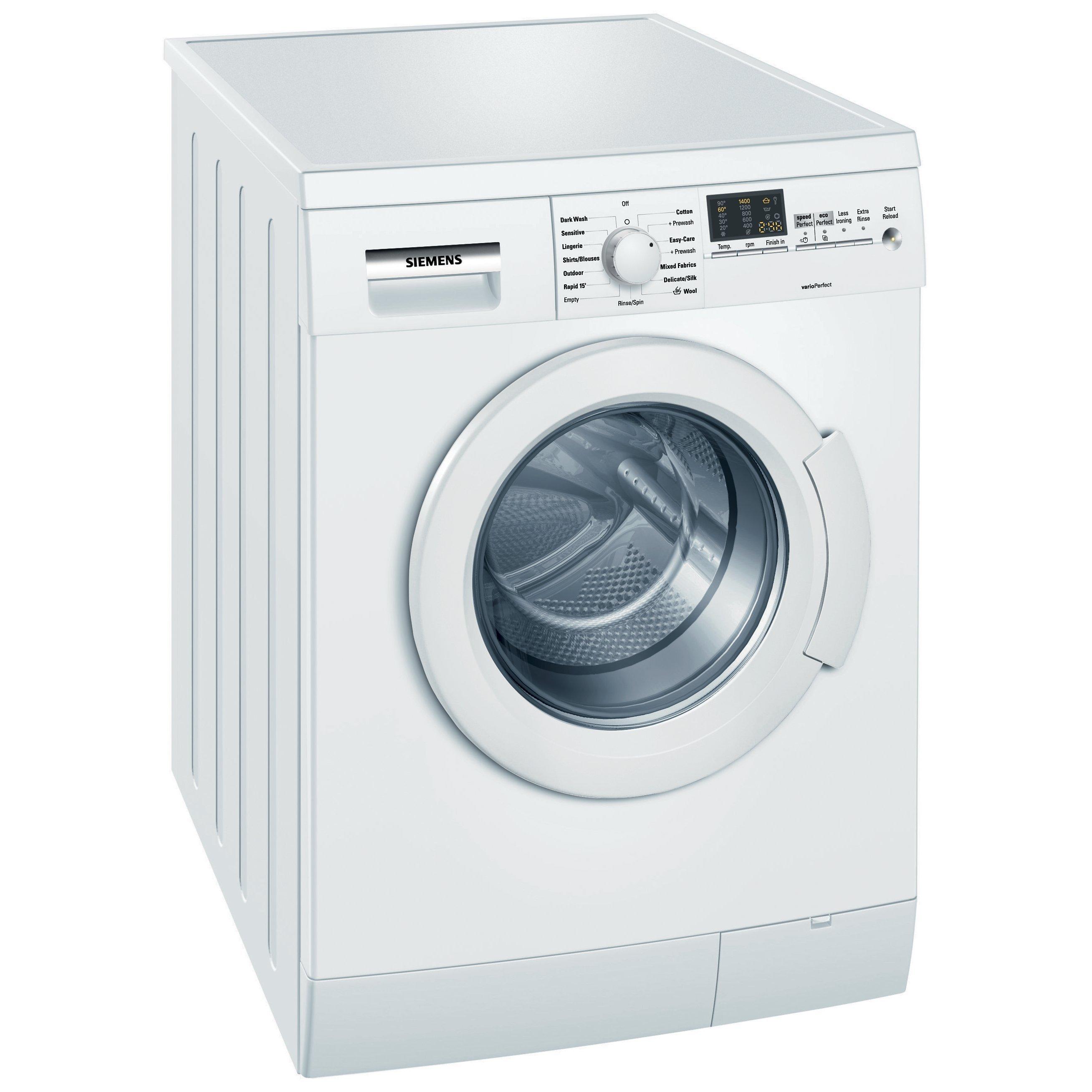 Siemens WM14E461GB Freestanding Washing Machine, 7kg Load, A+++ Energy Rating, 1400rpm Spin, White