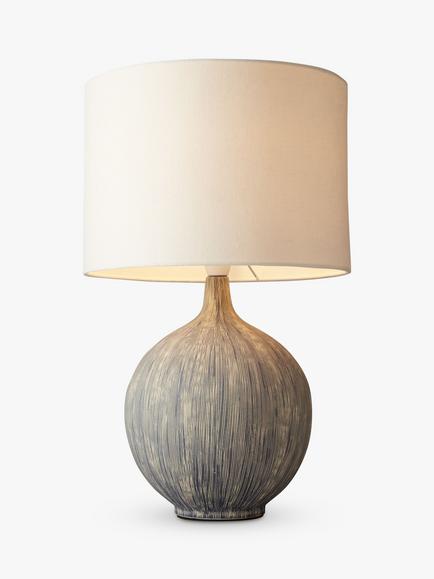 John Lewis Ebony Ceramic Table Lamp - view 2, Slate