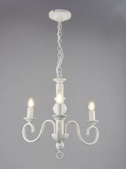 John Lewis Carlita 3 Arm Ceiling Light, White, White