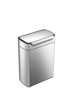 Simplehuman Touch Bar Recycler, Brushed Stainless Steel, 48L, Silver