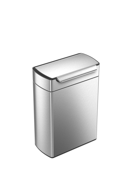 Simplehuman Touch Bar Recycler, Brushed Stainless Steel, 48L, Silver