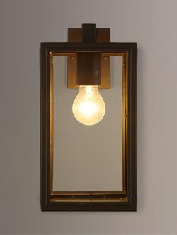 John Lewis Louvre Outdoor Glass Lantern, Coffee, Coffee