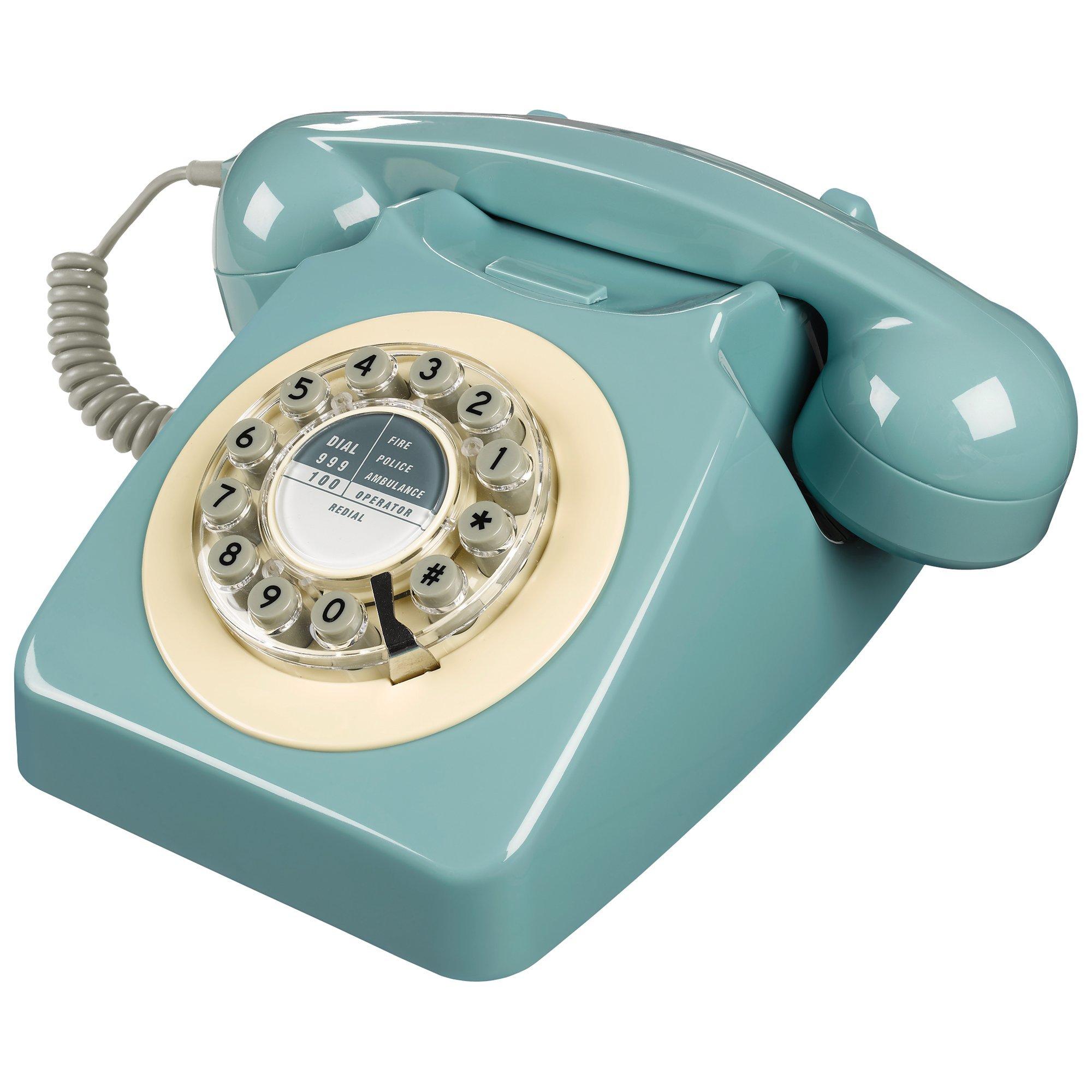 Wild & Wolf 746 1960s Corded Telephone, French Blue