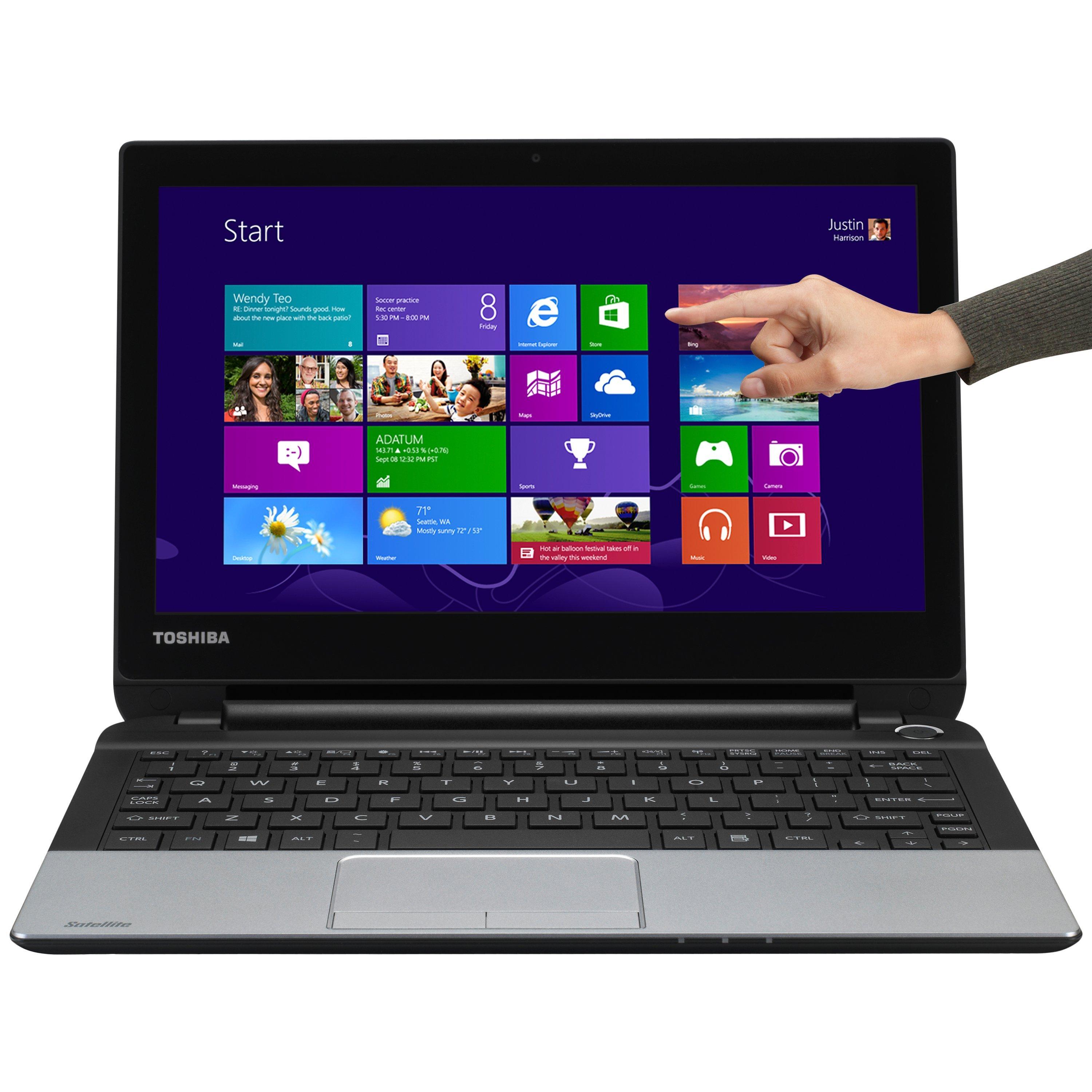 Toshiba Satellite NB10t-A-101 Laptop, Intel Celeron, 4GB RAM, 500GB, 11.6" Touch Screen, Silver
